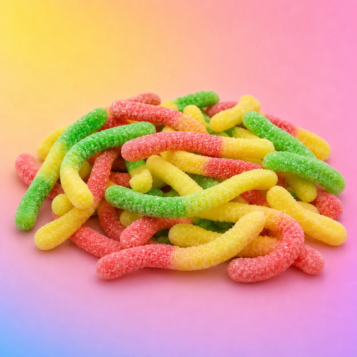 Vermi frizzanti colorati